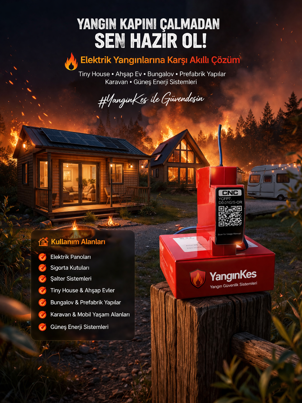 Tiny house elektrik panosu yangın güvenliği